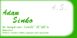 adam sinko business card